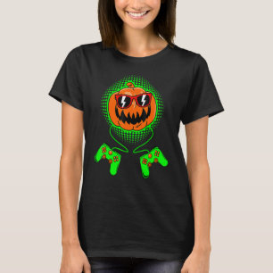 T-shirt Gamer Halloween Jackolantern Scandale Jeux Garçons