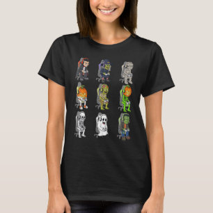 T-shirt Gamer Halloween Skeleton Vampire Jeu Mummy Boys