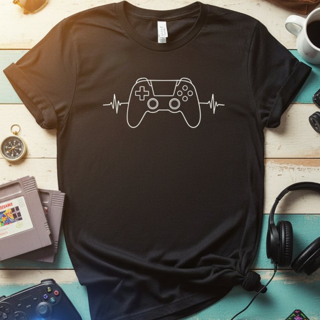 T-shirt Gamer Heartbeat (Créateur téléchargé)