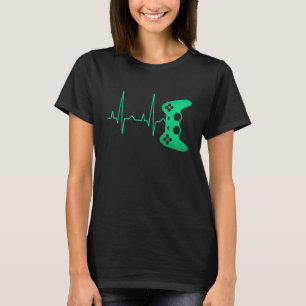 T-shirt Gamer Heartbeat Jeux Vidéo Amateurs de jeu pour le