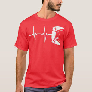 T-shirt Gamer Heartbeat Pour Les Joueurs De Jeux Vidéo
