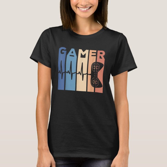T-shirt Gamer Heartbeat  Video Game  3 (Devant)