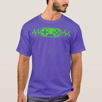 T-shirt Gamer Heartbeat Video Games ns Gaming Boys Girls