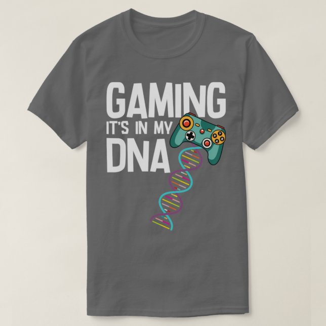 T-shirt Gamer Joue Son Dans Mon ADN (Design devant)