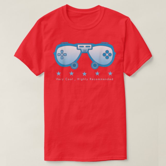 T-shirt Gamer Lunettes de soleil Vidéo Contrôleur de jeu A (Design devant)
