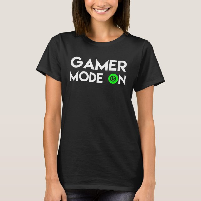 T-shirt Gamer Mode on Clothes heartbeat play video Games c (Devant)