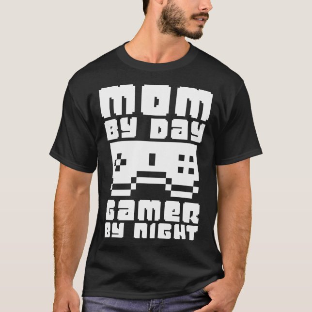 T-shirt Gamer Mom Motherhood Joystick Controller Video Gam (Devant)