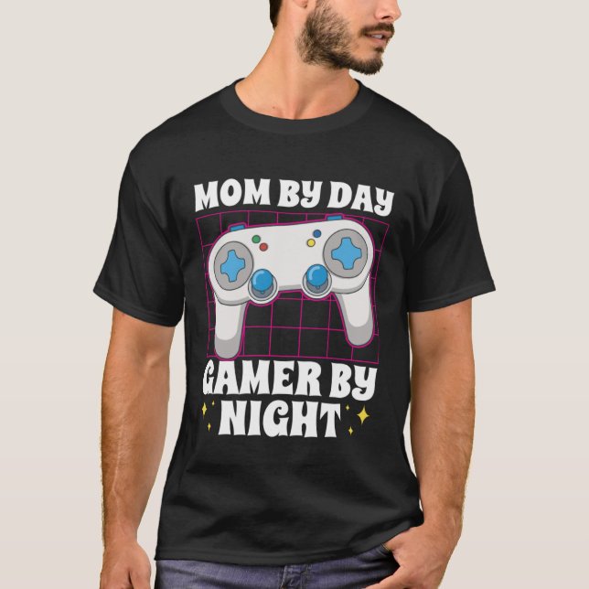 T-shirt Gamer Mom Motherhood Joystick Controller Video Gam (Devant)