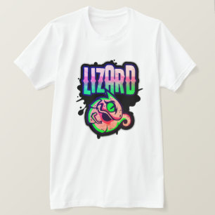 T-shirt Gamer Neon Lime Lizard Splash
