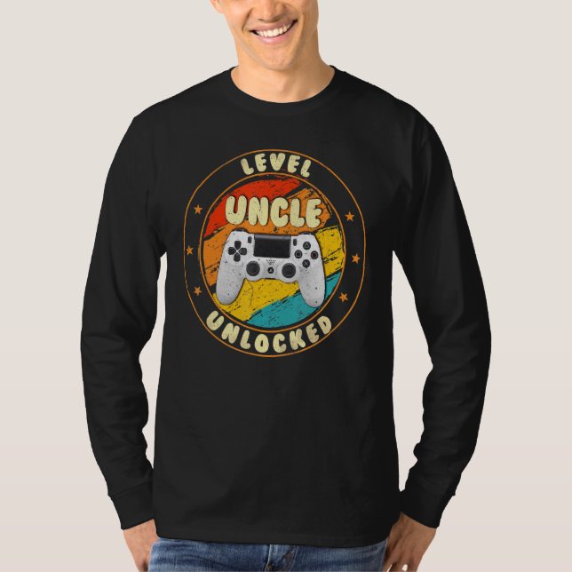 T-shirt Gamer New Uncle Papa Maman Baby Faire-part Pregnan (Devant)
