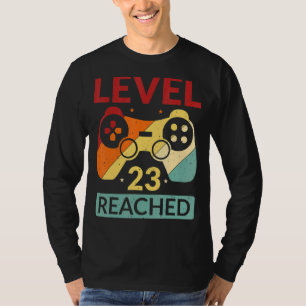 T-shirt Gamer Niveau 23 Atteint 23ème Anniversaire 1