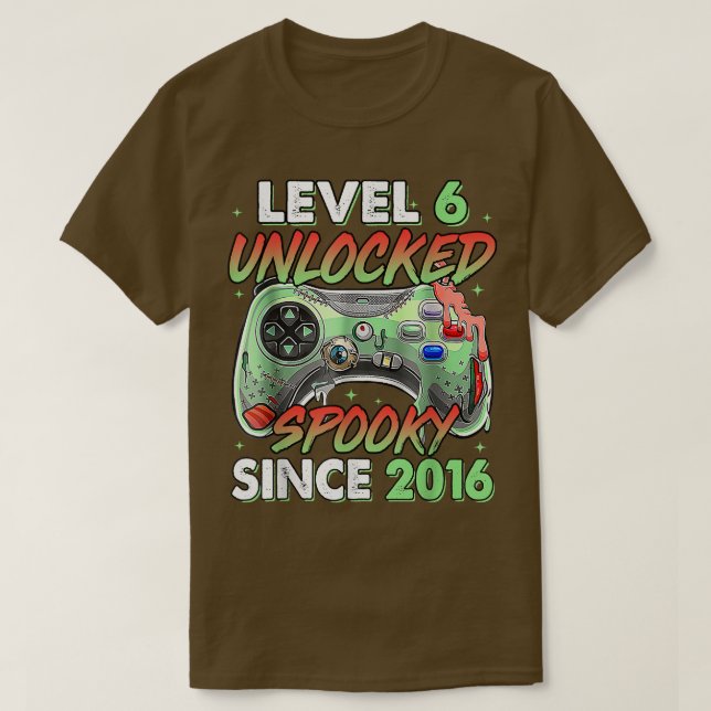 T-shirt Gamer Niveau 6 déverrouillé 6e anniversaire Éffray (Design devant)