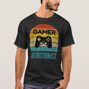 T-shirt Gamer Nutritionniste Vintage 60s les années 70 Jeu