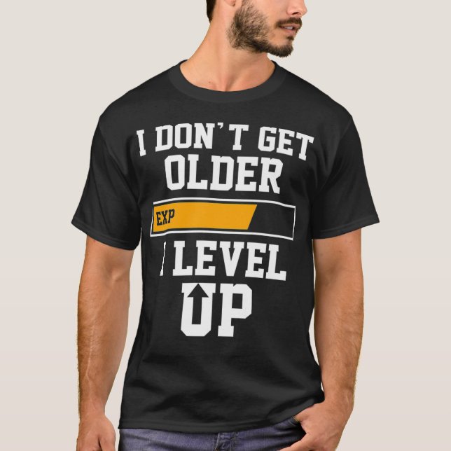 T-shirt Gamer Old Gamer T Level Up Funny PC Gaming (Devant)