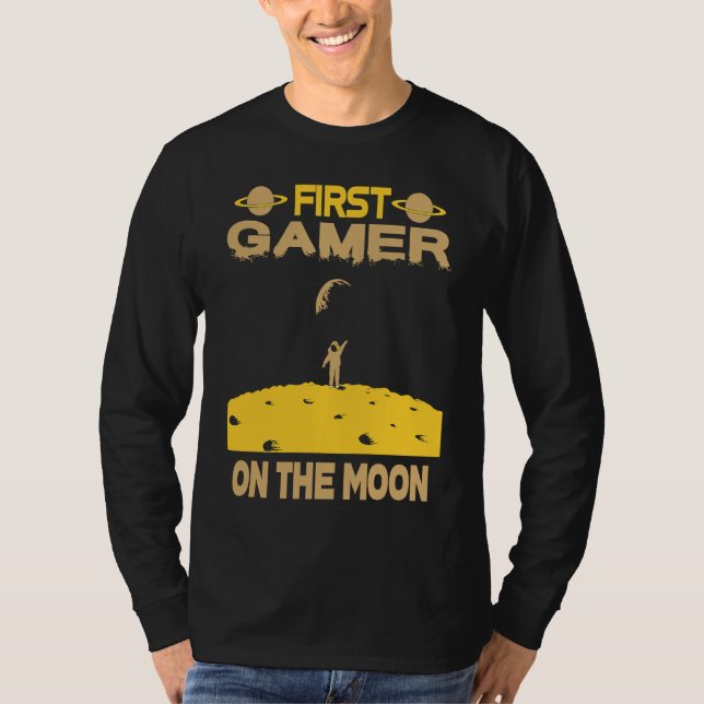 T-shirt Gamer On The Moon (Devant)