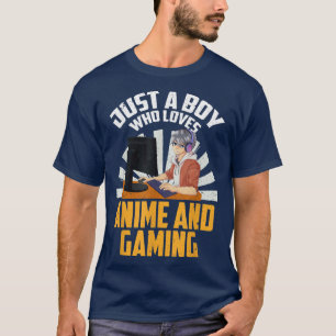 T-shirt Gamer Otaku Boys Vidéo Jeu Manga Kawaii Japon A