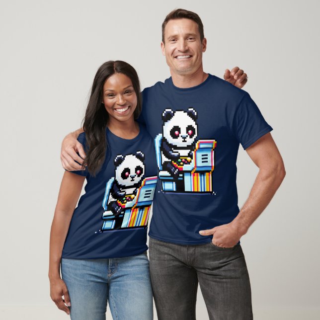 T-shirt Gamer Panda - Joli Pixel Art Arcade Design (Unisexe)
