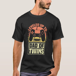 T-shirt Gamer Papa Fête des pères Raccordé À Papa De Twins