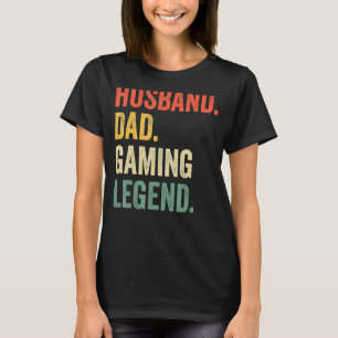 T-shirt Gamer Papa Mari Papa Vidéo Jeu Légende Père