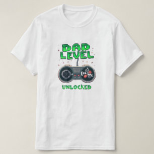 T-shirt Gamer Papa - Niveau Débloqué Tee Papa