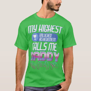 T-shirt Gamer Papa nivelle à papa bientôt être Futur F