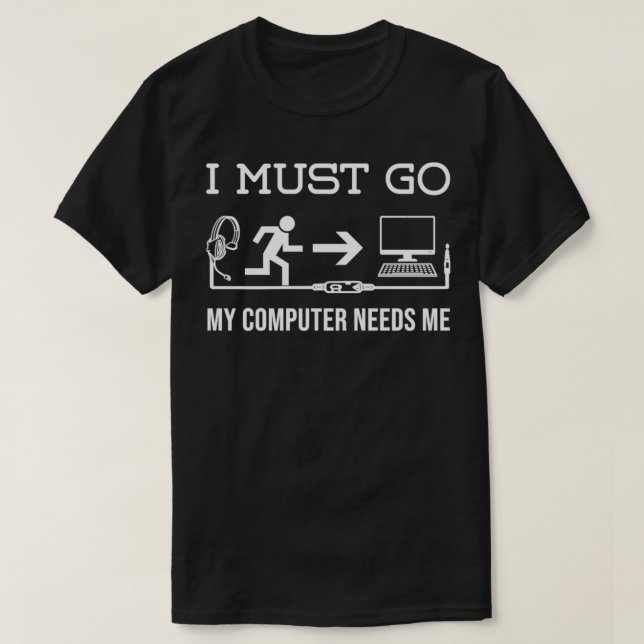 T-shirt Gamer pc jeu vidéo jeux développeur de programmer  (Design devant)