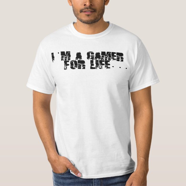 T-shirt Gamer pendant la vie (Devant)