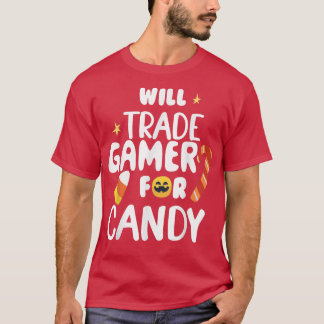 T-shirt Gamer Pour Candy Funny Matching Hallowee