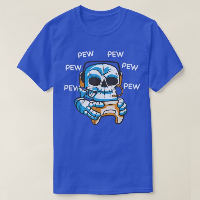 T-shirt Gamer Skeleton - Jeu vidéo de jeu en ligne (Design devant)