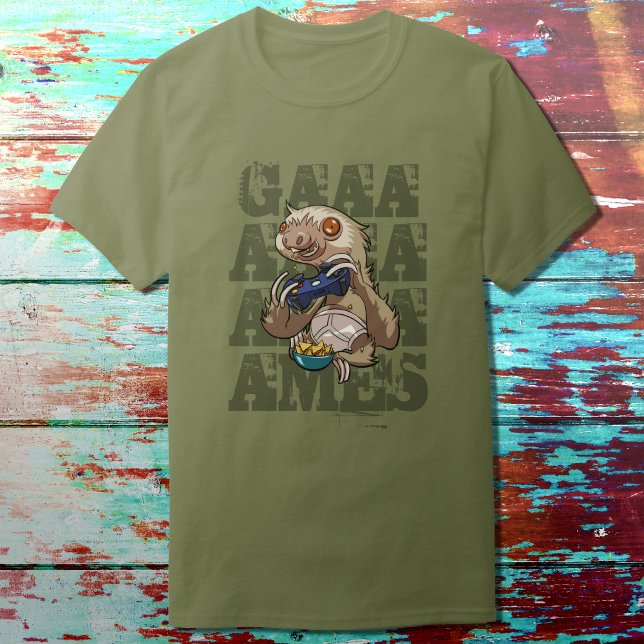 T-shirt Gamer Sloth Manger des nachos en sous-vêtements (Créateur téléchargé)