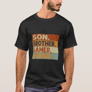 T-shirt Gamer Son Frère Jeux Légende Jeux Vidéo Jeu Vintag