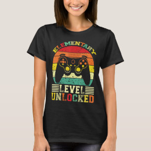 T-shirt Gamer vidéo déverrouillé de niveau élémentaire Ret