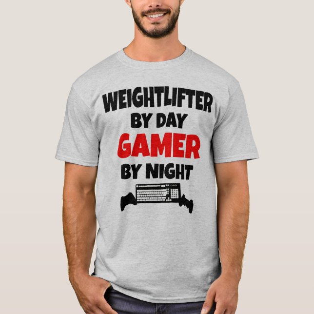 T-shirt Gamer Weightlifter (Devant)