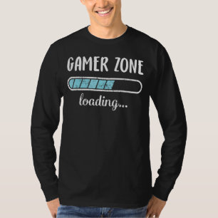 T-shirt Gamer Zone Chargement Famille Amis Humour Pos tend