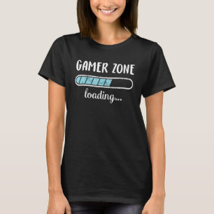 T-shirt Gamer Zone Chargement Famille Amis Humour Pos tend