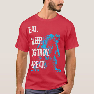 T-shirt GAMERA 96 Mangez le sommeil Détroy Répéter