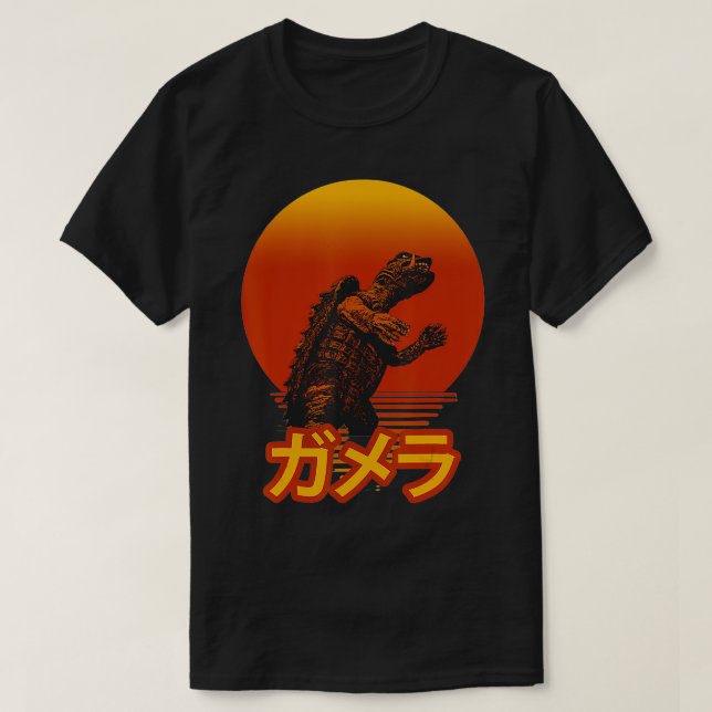 T-shirt Gamera Vintage Retro Graphic  (Design devant)