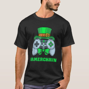 T-shirt Gamerchaun Contrôleur Jeux Vidéo Vert St. Patric