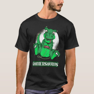 T-shirt Gamersaurus Gamer Jeu Dinosaur Pun Dinosaures