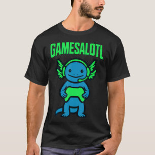 T-shirt Gamesalotl Drôle Axolotl Joueur Jeux Vidéo