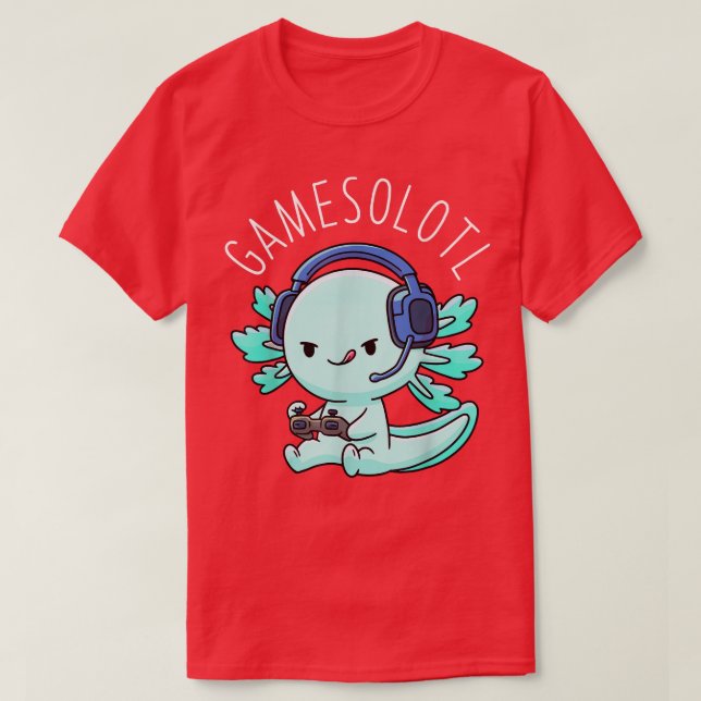 T-shirt Gamesolotl Aolotl Poisson Jeu Anime Lizard V (Design devant)