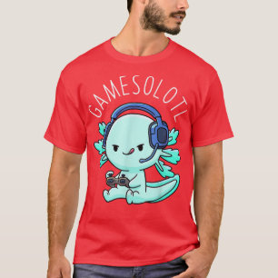 T-shirt Gamesolotl Aolotl Poisson Jeu Anime Lizard V
