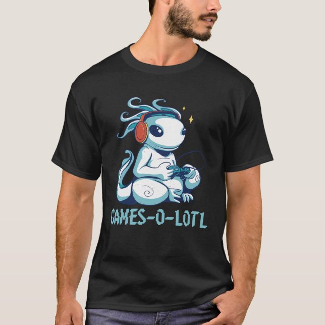 T-shirt Gamesolotl Axolotl  Gamer (Devant)