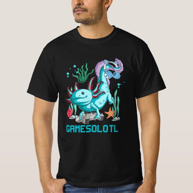 T-shirt Gamesolotl Axolotl jeu vidéo Kawaii Anime Japanes (Devant)