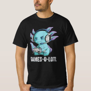 T-shirt Gamesolotl Axolotl Vidéo Gamer Kawaii Anime garçon