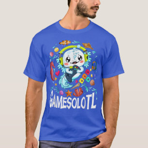 T-shirt Gamesolotl Axolotl Video Gamer Kawaii Axolotl Fish
