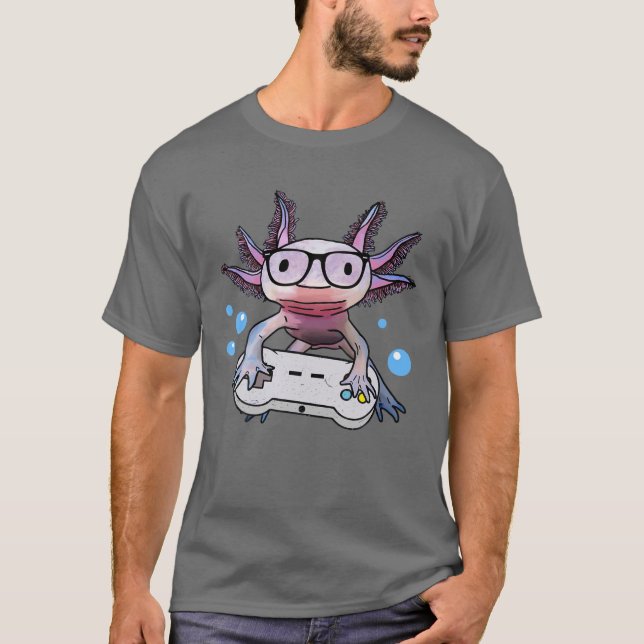T-shirt Gamesolotl Axolotl Vidéo Gamer Kawaii Pastel Goth (Devant)