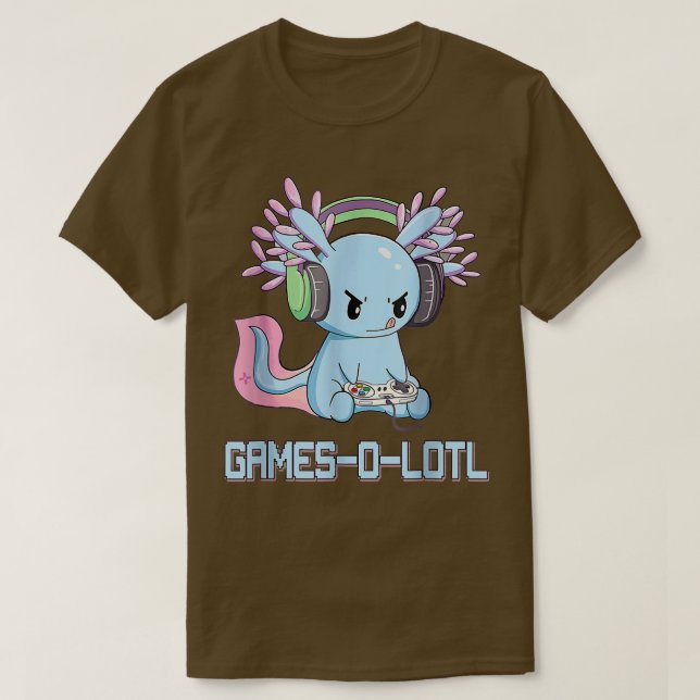 T-shirt Gamesolotl Axolotl Vidéo Gamer Kawaii Pastel Goth (Design devant)