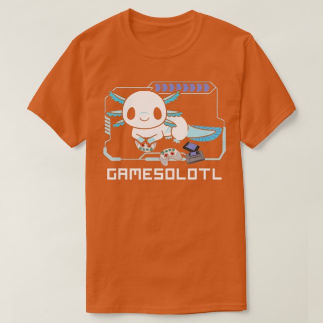 T-shirt Gamesolotl Funny Axolotl Vidéo de jeu animal (Design devant)