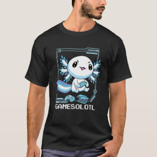 T-shirt Gamesolotl Gamer Axolotl Fish Jouer Jeux Vidéos
